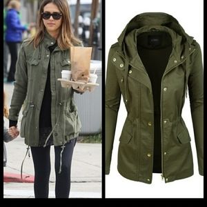 Hooked Olive Utility Jacket